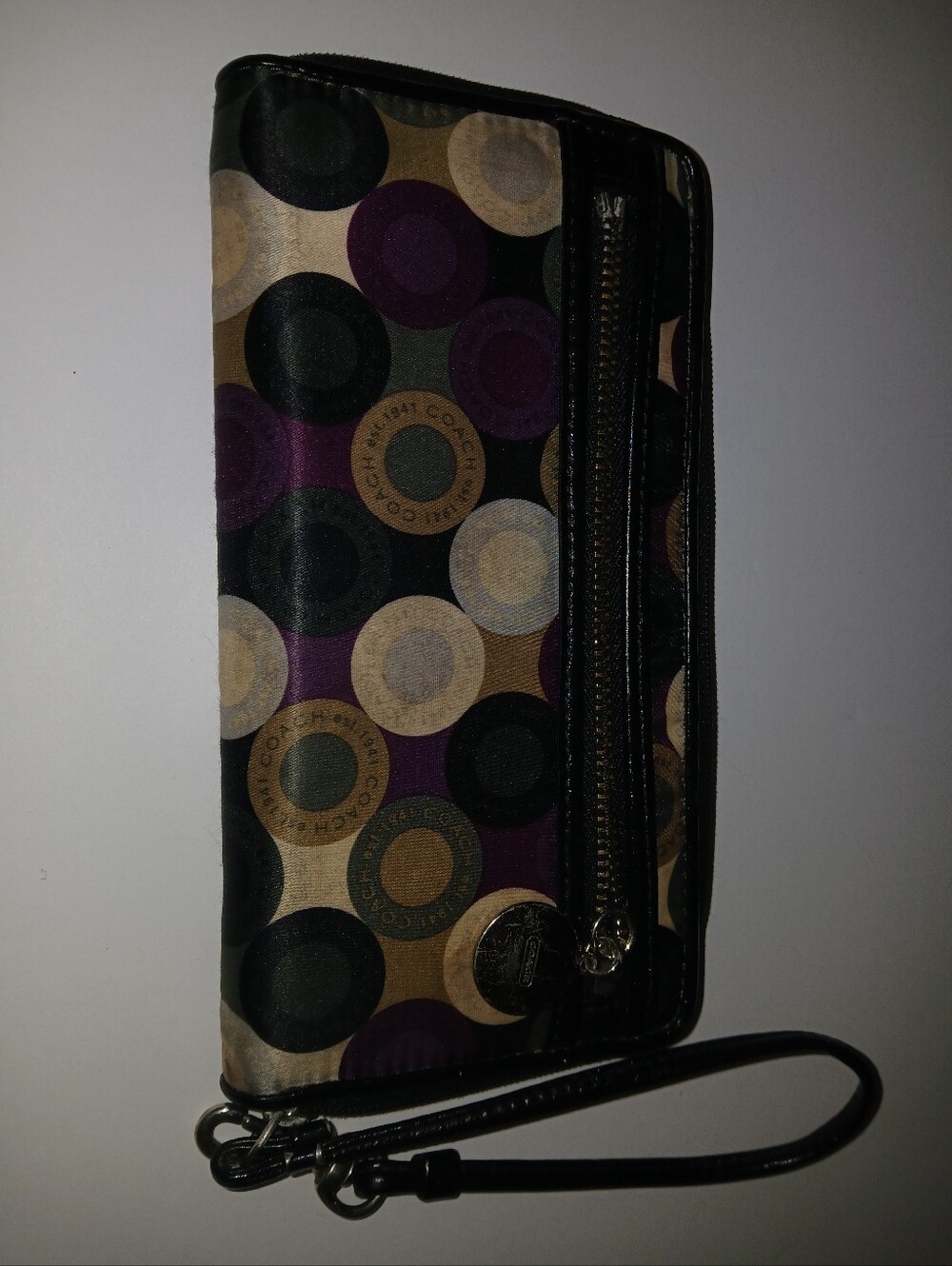 Coach Snaphead Circle Passport Stamp Pattern Wristlet Y2K - Picture 6 of 6